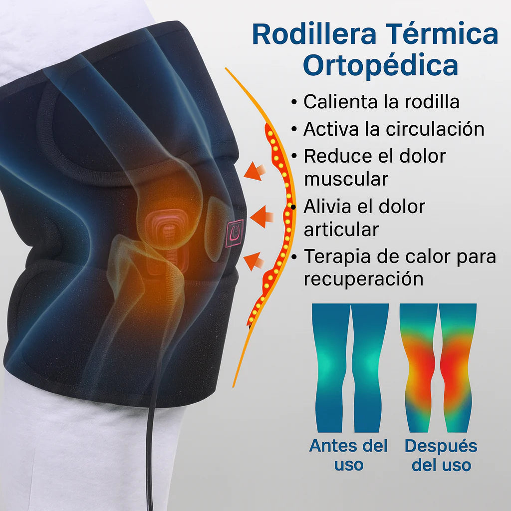 Rodillera Térmica Recargable USB – Alivio inmediato para el dolor de rodilla