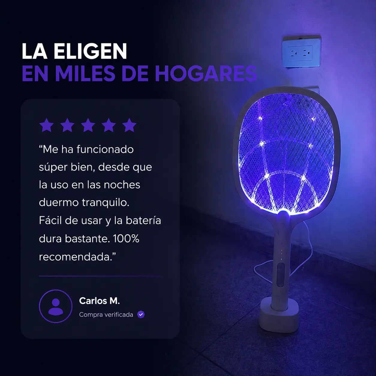 Raqueta Eléctrica - Protege Tu Hogar En Segundos