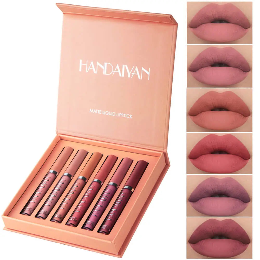 Set de 6 Labiales HANDAIYAN - 6 tonos irresistibles en un solo kit