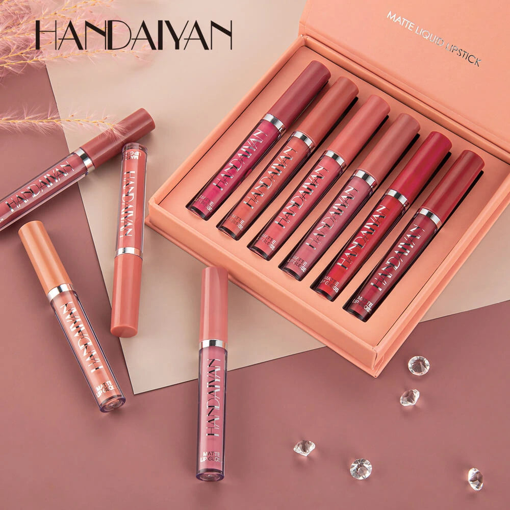 Set de 6 Labiales HANDAIYAN - 6 tonos irresistibles en un solo kit