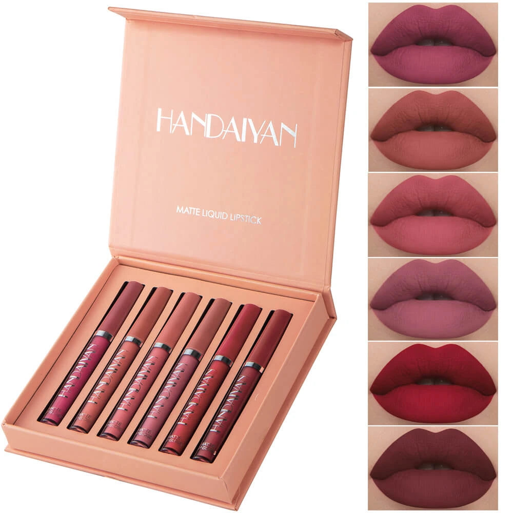 Set de 6 Labiales HANDAIYAN - 6 tonos irresistibles en un solo kit