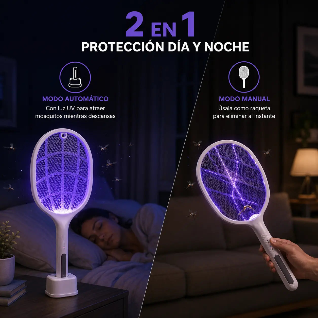 Raqueta Eléctrica - Protege Tu Hogar En Segundos