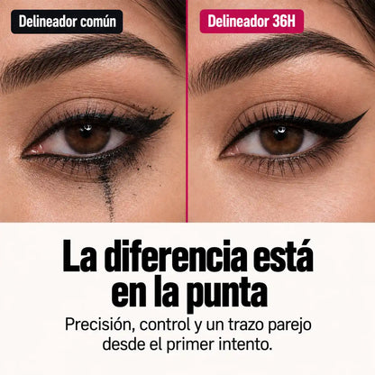 Kit Delineador de Precisión 36H + Encrespador de Regalo