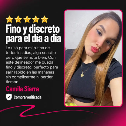 Kit Delineador de Precisión 36H + Encrespador de Regalo