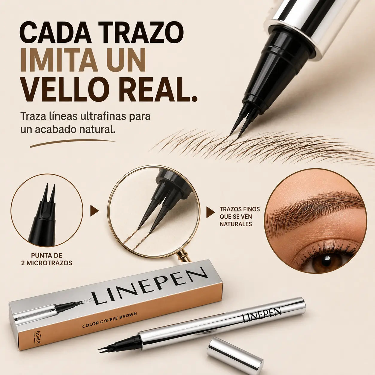 Lápiz Pelo a Pelo LinePen - Rellena cejas poco pobladas
