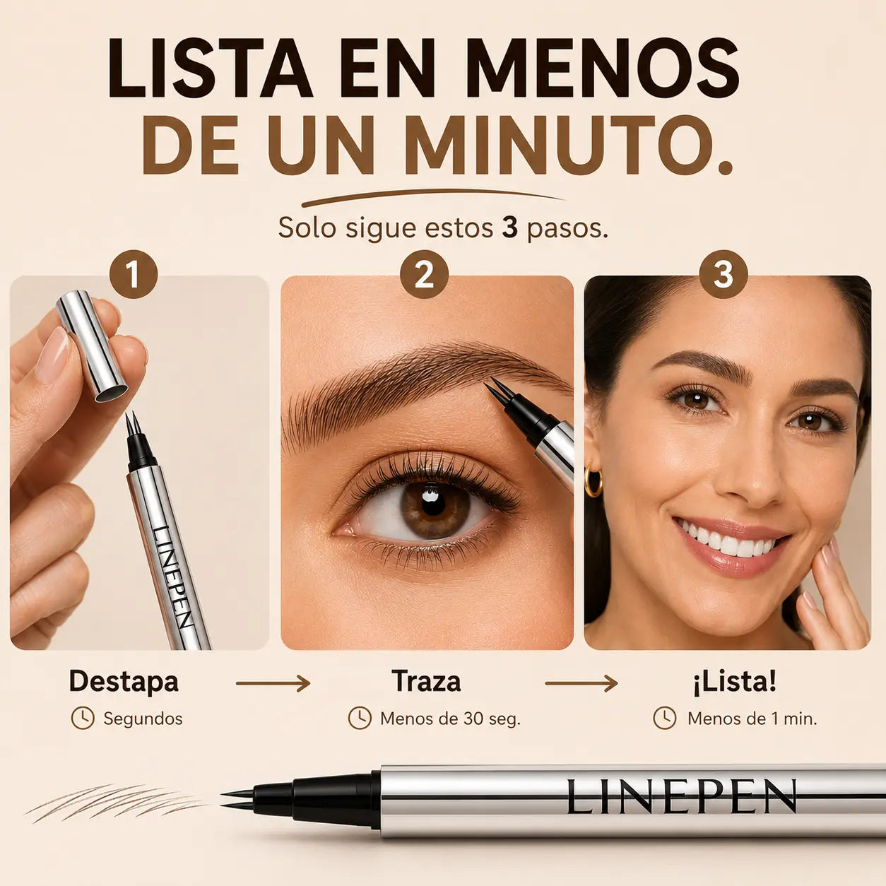 Lápiz Pelo a Pelo LinePen - Rellena cejas poco pobladas
