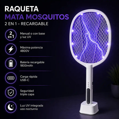 Raqueta Eléctrica - Protege Tu Hogar En Segundos