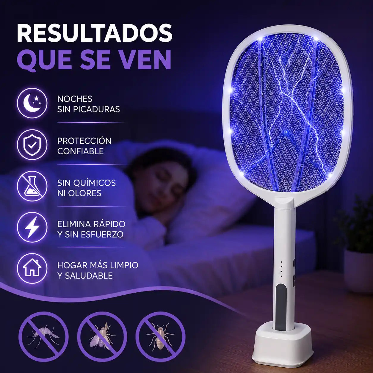 Raqueta Eléctrica - Protege Tu Hogar En Segundos
